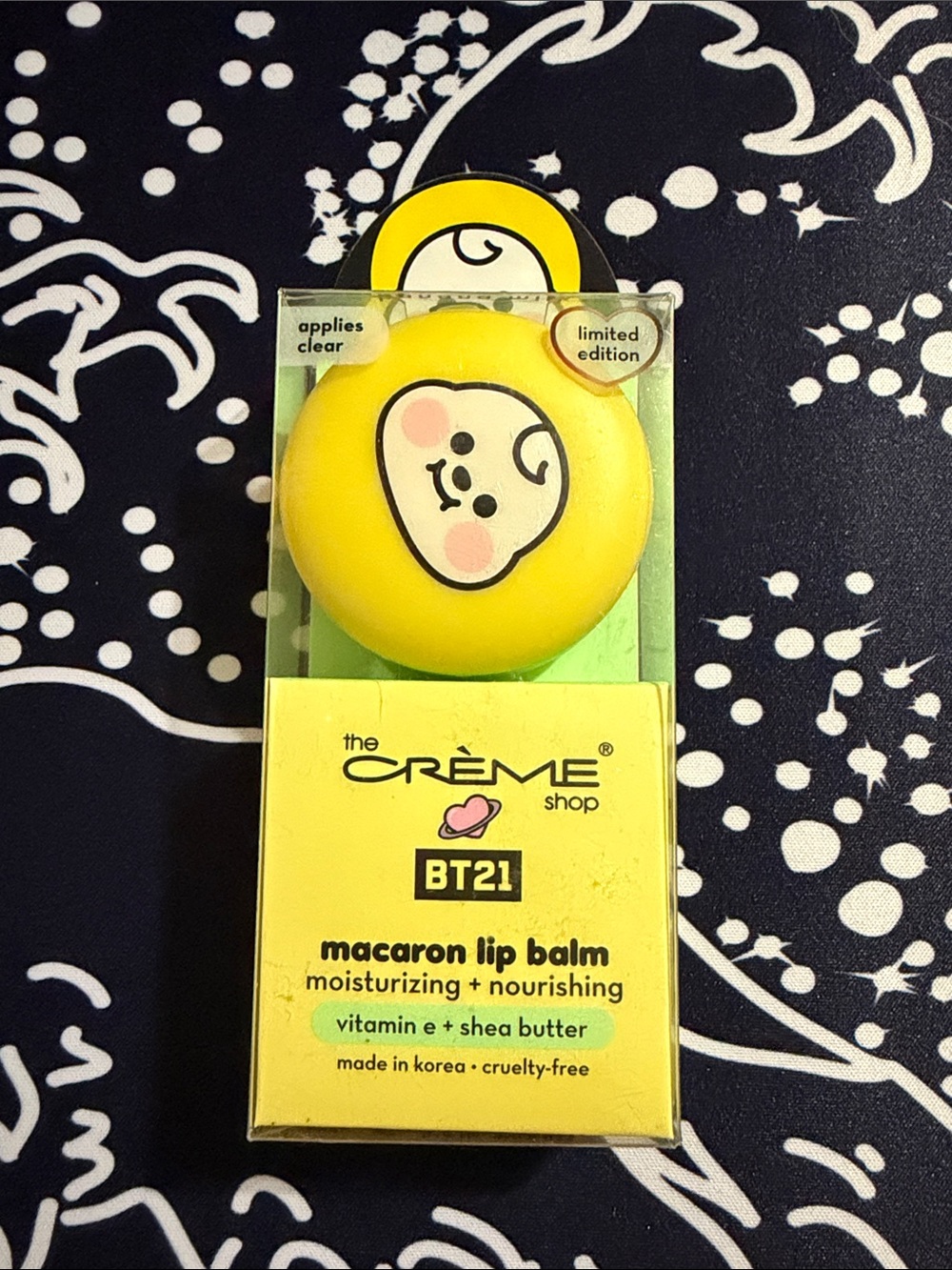 The Crème Shop BT21 Yellow Macaron Lip Balm - Hydrating Care